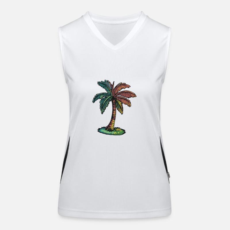Palme Strand Funktionelles Kontrast-Tank Top für Frauen