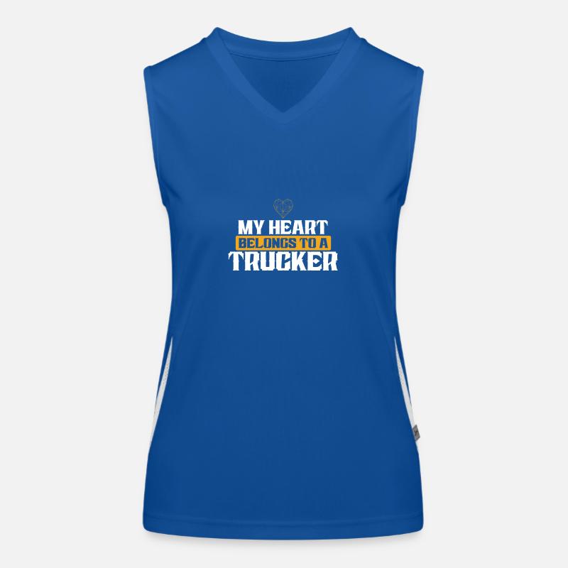 herz trucker liebe Funktionelles Kontrast-Tank Top für Frauen