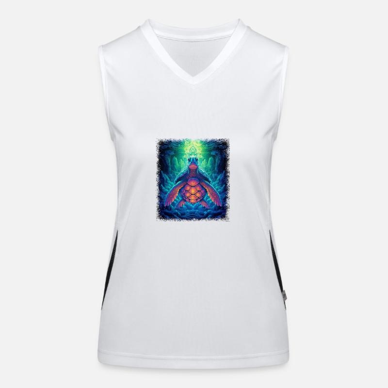 present gift idea peace for paris happy quote Funktionelles Kontrast-Tank Top für Frauen
