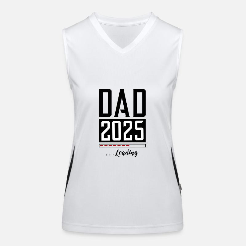 Dad 2025 Papa Loading Spruch Funktionelles Kontrast-Tank Top für Frauen