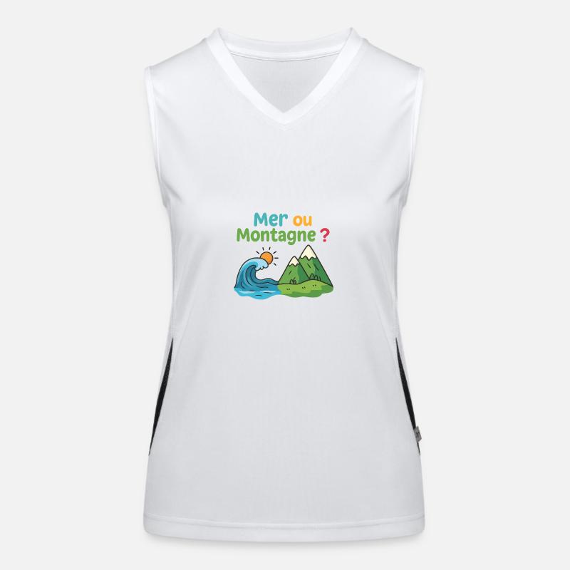 Meer oder Berg Funktionelles Kontrast-Tank Top für Frauen