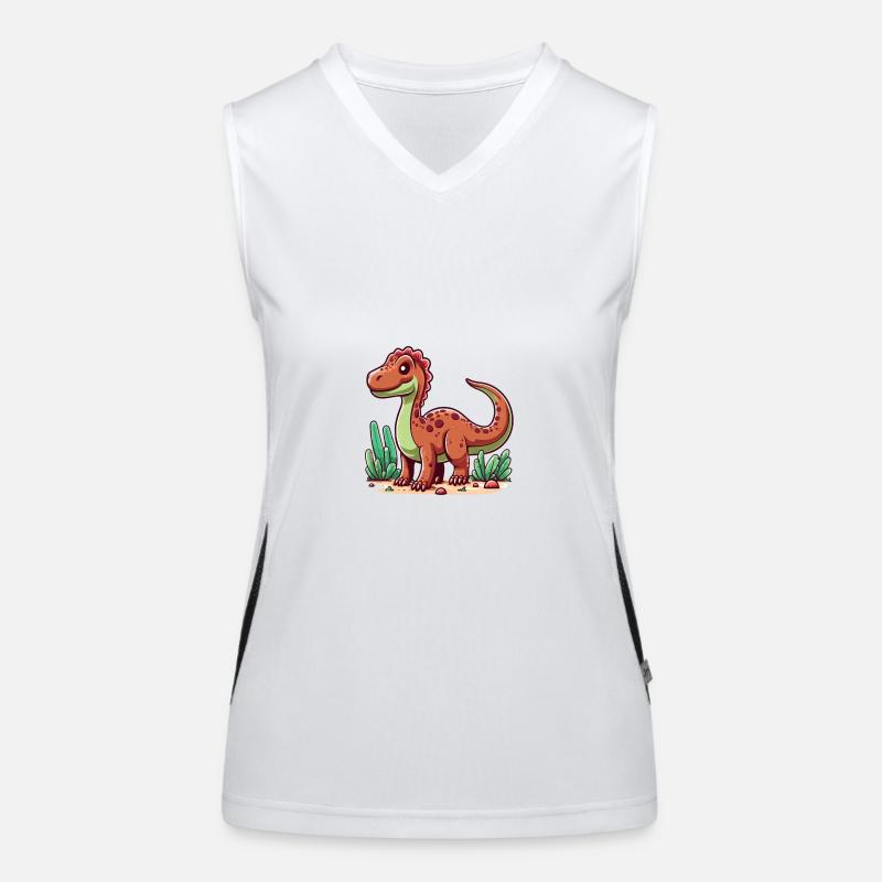 Dinosaurier Funktionelles Kontrast-Tank Top für Frauen