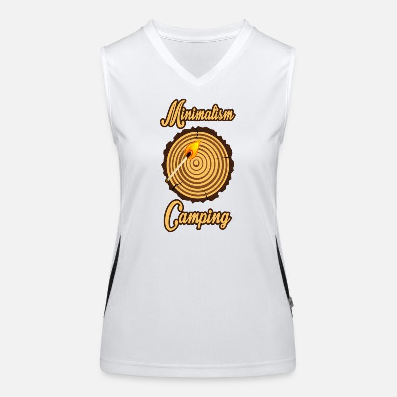 Camping Minimal Funktionelles Kontrast-Tank Top für Frauen