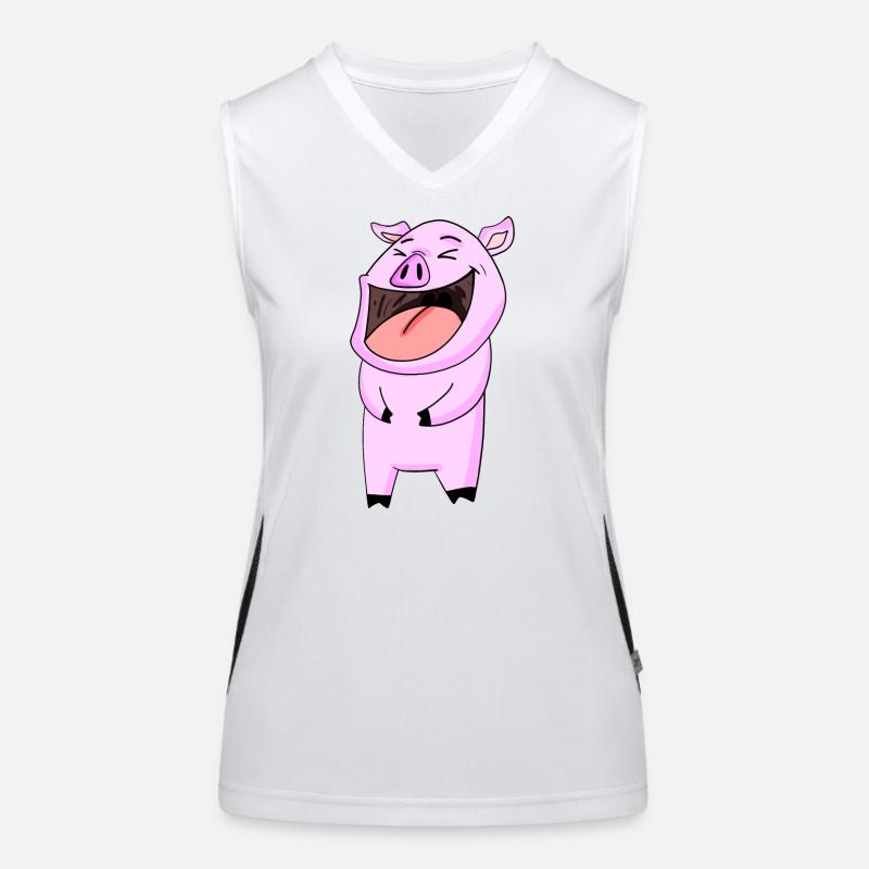 Rires de cochon Débardeur respirant contrasté Femme
