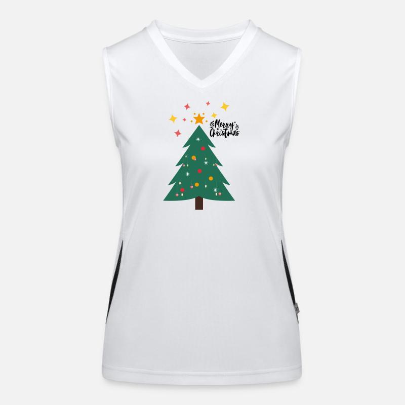Weihnachtsbaum - Christbaum Funktionelles Kontrast-Tank Top für Frauen