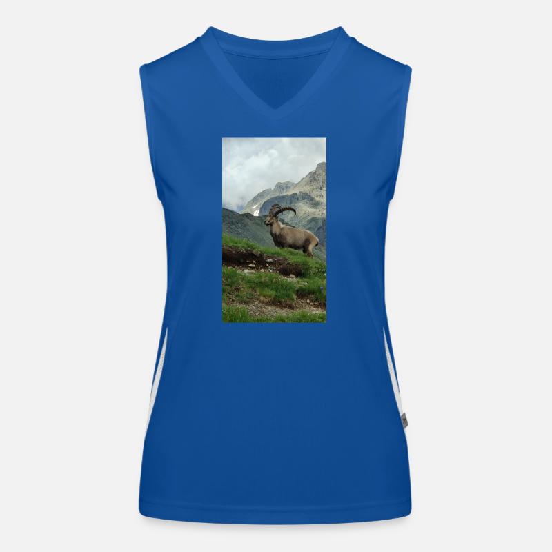 Steinbock Funktionelles Kontrast-Tank Top für Frauen