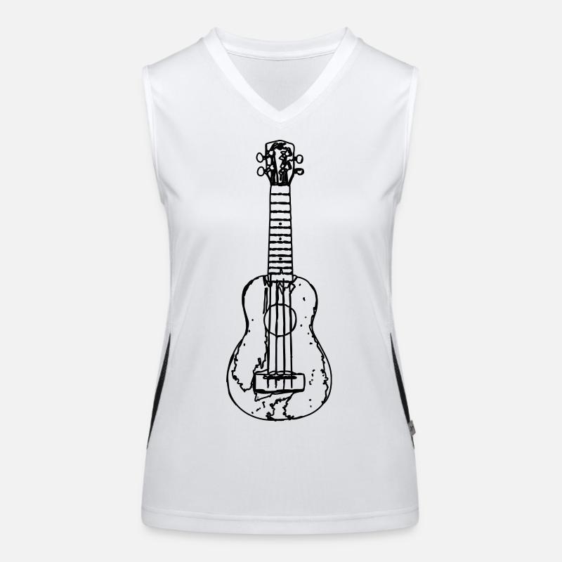 Ukulele Sketch Women's Functional Contrast Tank Top