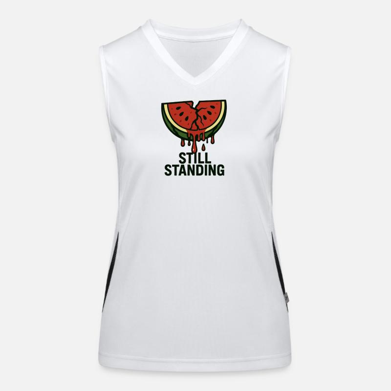 Wassermelone - Still Standing Funktionelles Kontrast-Tank Top für Frauen