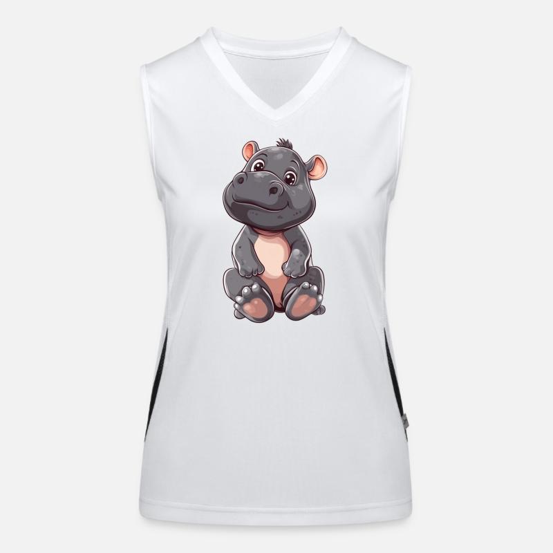 Nilpferd Funktionelles Kontrast-Tank Top für Frauen