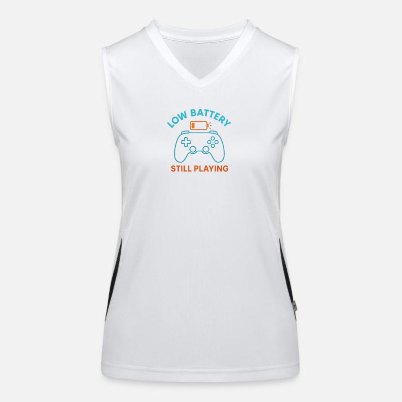 Low battery Keep playing Women's Functional Contrast Tank Top