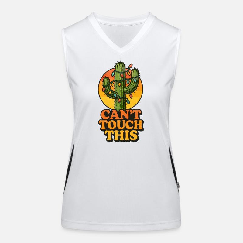 Weihnachtskaktus - Kann das nicht anfassen Funktionelles Kontrast-Tank Top für Frauen