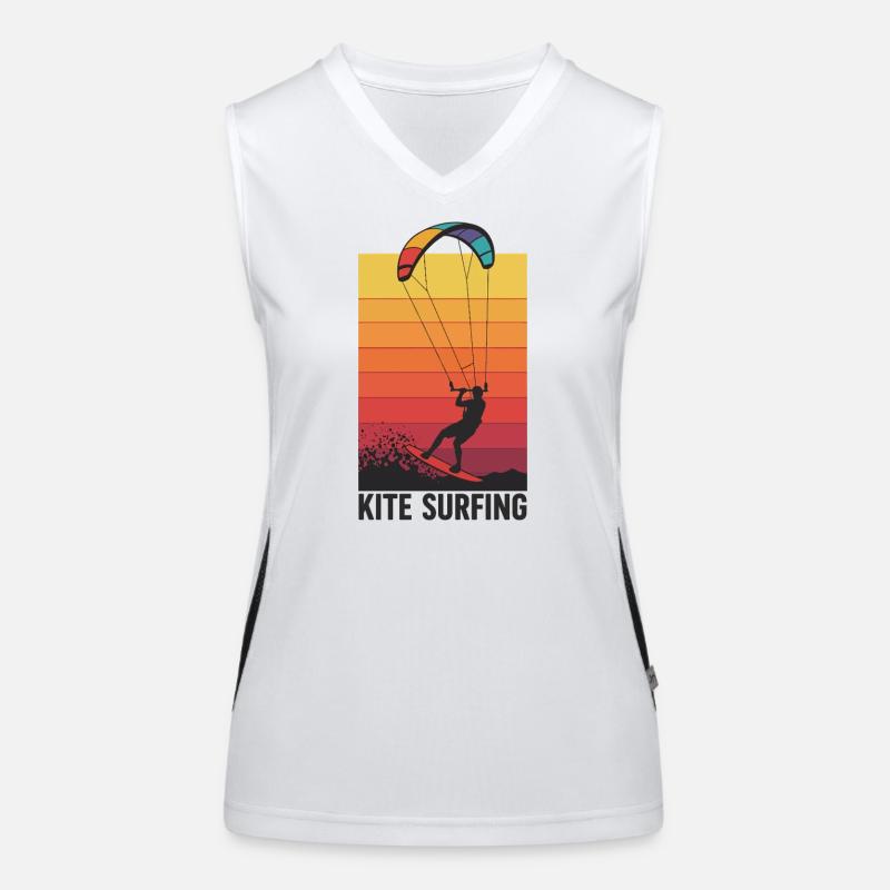 Kitesurfer Sunset Gradient Women's Functional Contrast Tank Top