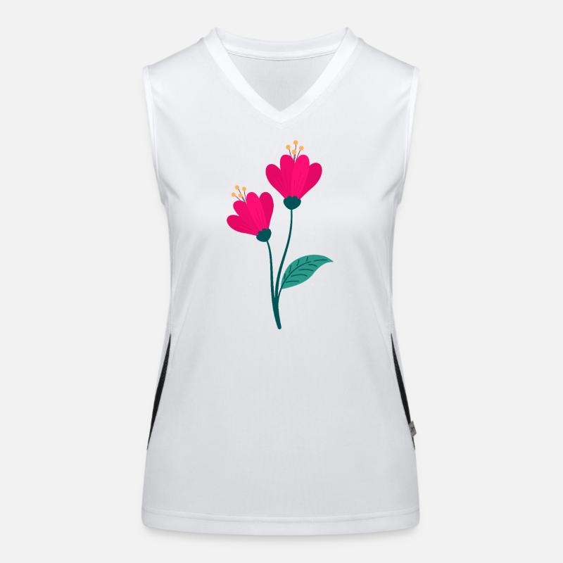 Blume Funktionelles Kontrast-Tank Top für Frauen