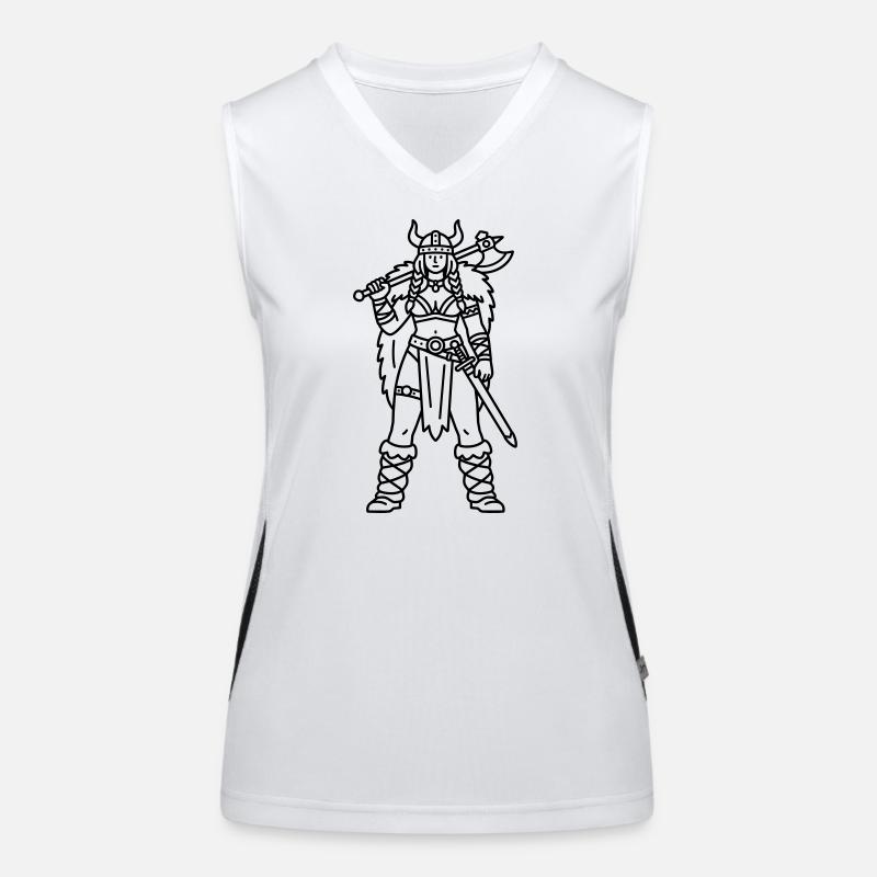 Wikingerfrau Funktionelles Kontrast-Tank Top für Frauen