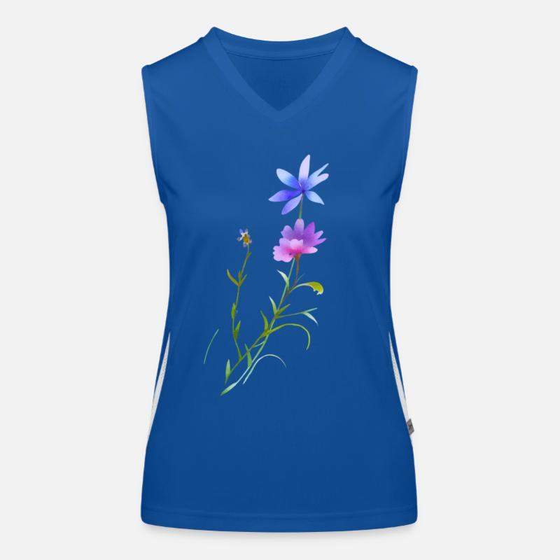 fleurs printanières, aquarelle Débardeur respirant contrasté Femme