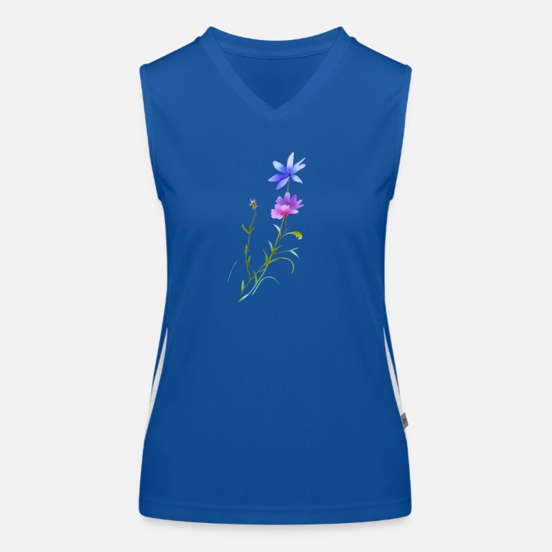 spring flowers, watercolour Women's Functional Contrast Tank Top