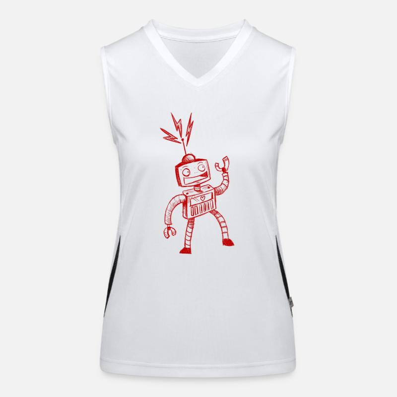 Roboter Funktionelles Kontrast-Tank Top für Frauen