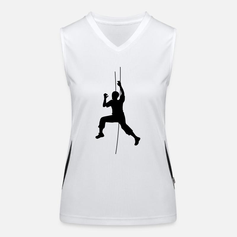 bergsteiger klettern berge hoch sport hobby freize Funktionelles Kontrast-Tank Top für Frauen