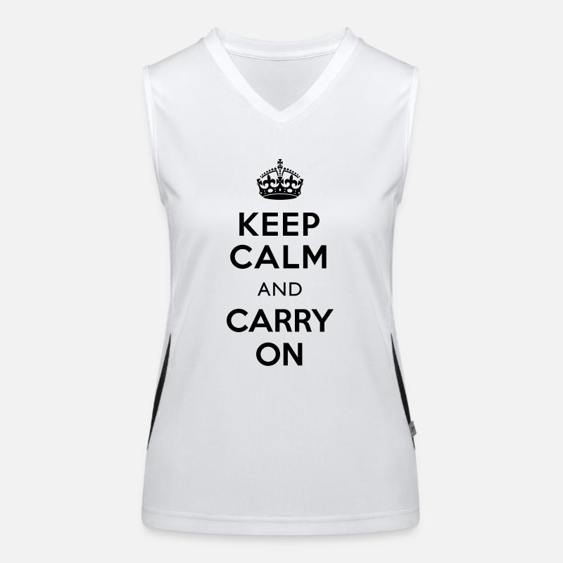 Keep Calm And Carry On Women's Functional Contrast Tank Top
