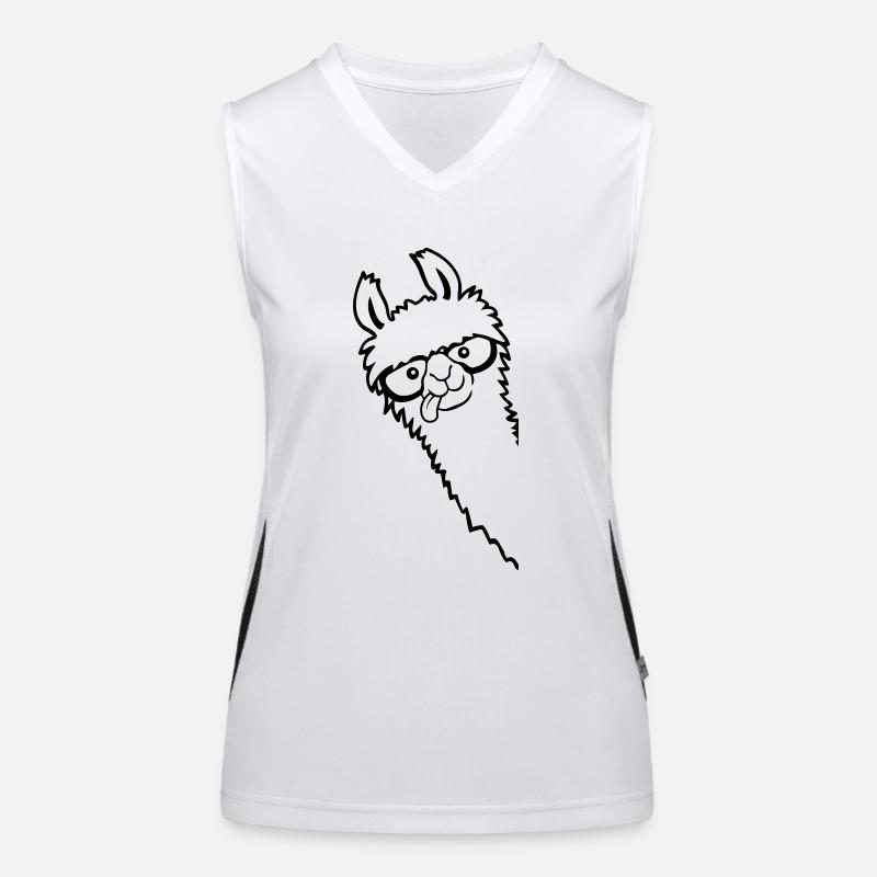 Horn glasses Nerd Lama Women's Functional Contrast Tank Top