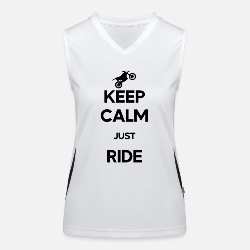 Keep Calm just Ride Women's Functional Contrast Tank Top