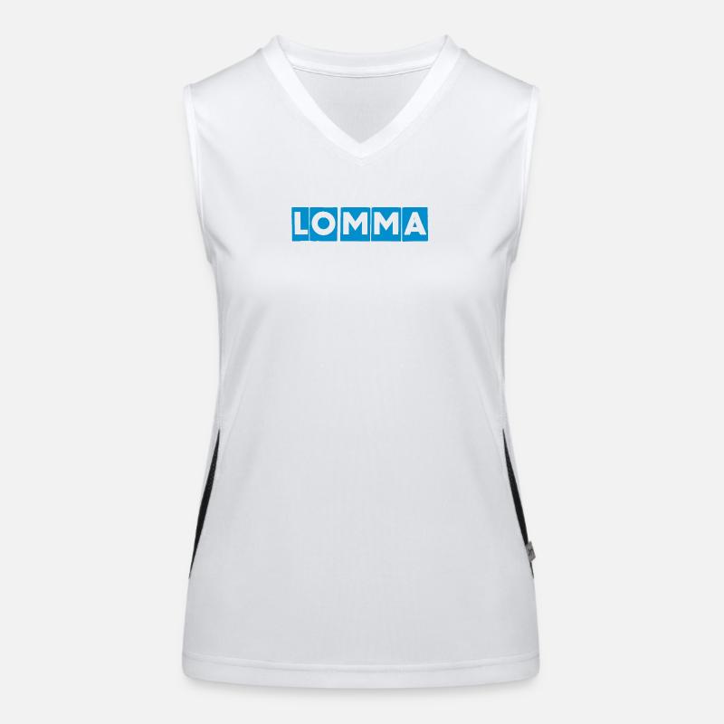 Lomma Blue Block-Design Funktionelles Kontrast-Tank Top für Frauen