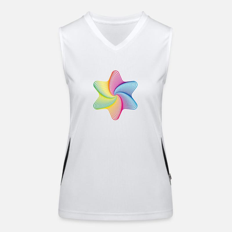 Star - illusion, multicolored Women's Functional Contrast Tank Top