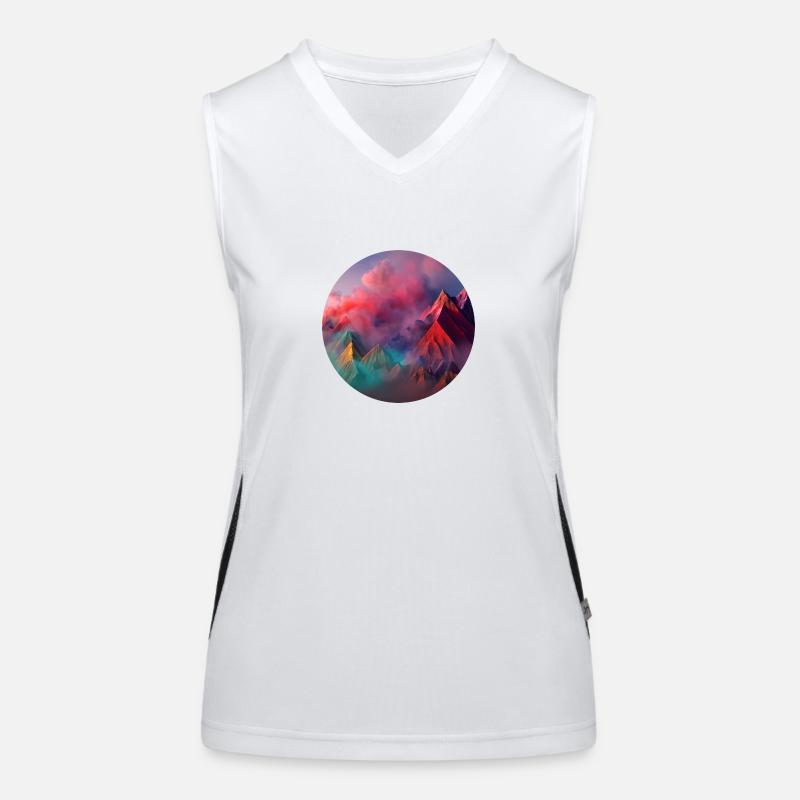 Colourful mountains Women's Functional Contrast Tank Top