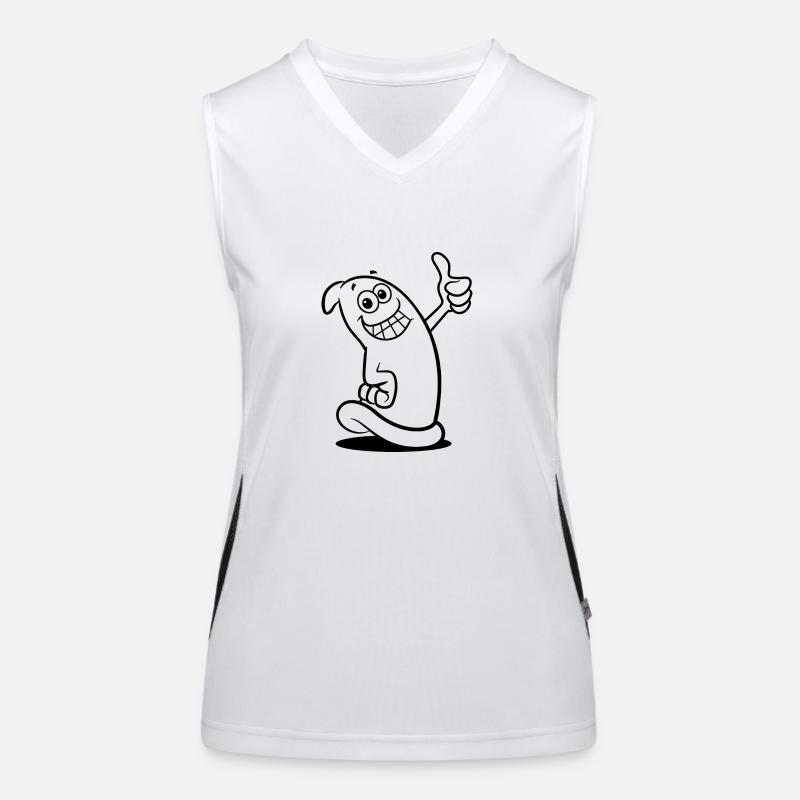 Eine Kondom-Figur Funktionelles Kontrast-Tank Top für Frauen
