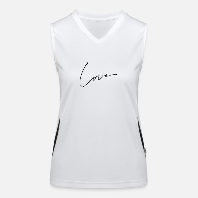 Love Font Black Women's Functional Contrast Tank Top