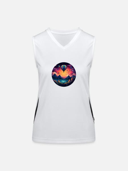 Retro adventures full of life: Your unique R - Women's Functional Contrast Tank Top - white/black - Front