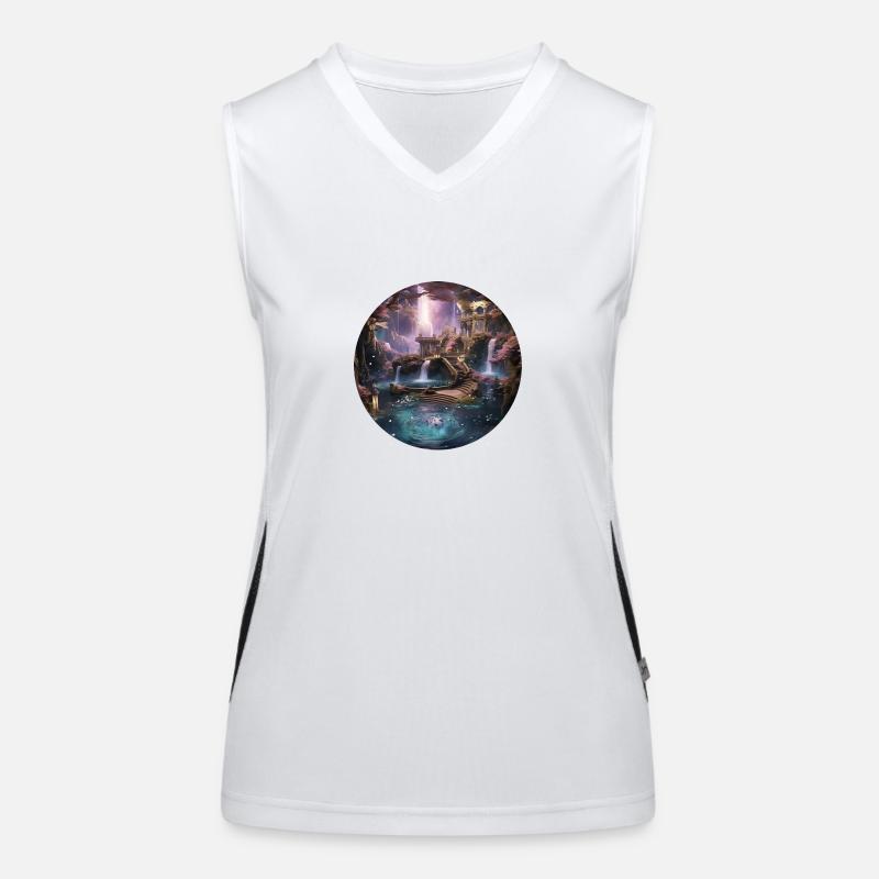 Einhüllende Sternenzauber Funktionelles Kontrast-Tank Top für Frauen