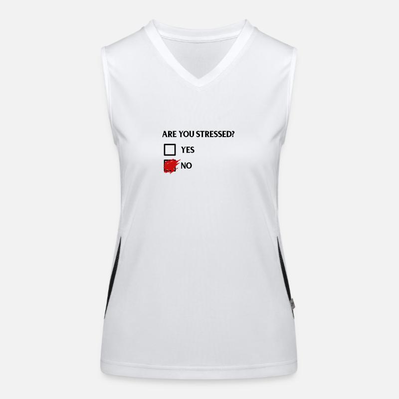 Are you stressed? - Bist du im Stress? Funktionelles Kontrast-Tank Top für Frauen