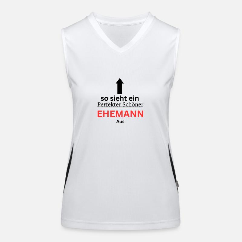 Der perfekte Ehemann Funktionelles Kontrast-Tank Top für Frauen