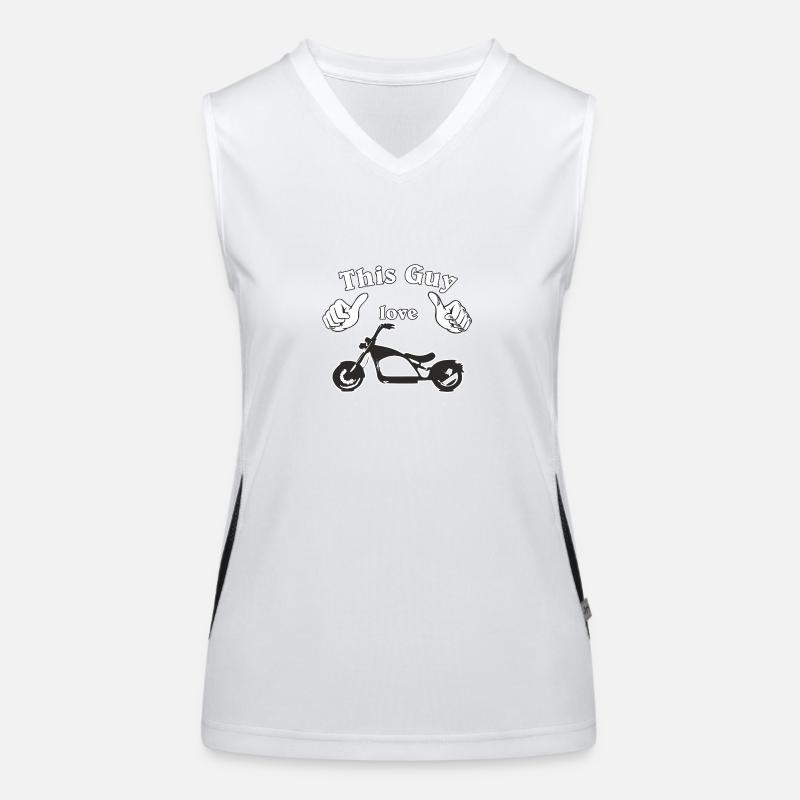 This guy love bikes Women's Functional Contrast Tank Top