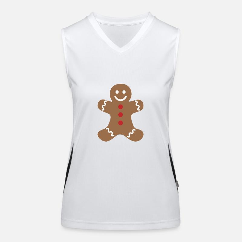 Gingerbread man Women's Functional Contrast Tank Top