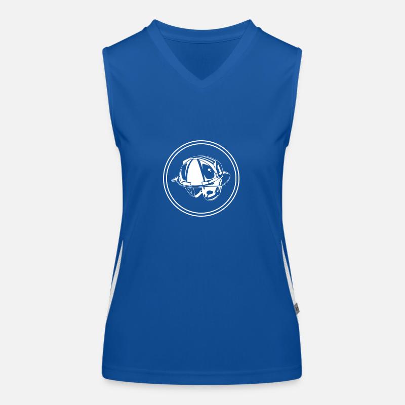 Firefighter Helmet Icon Women's Functional Contrast Tank Top