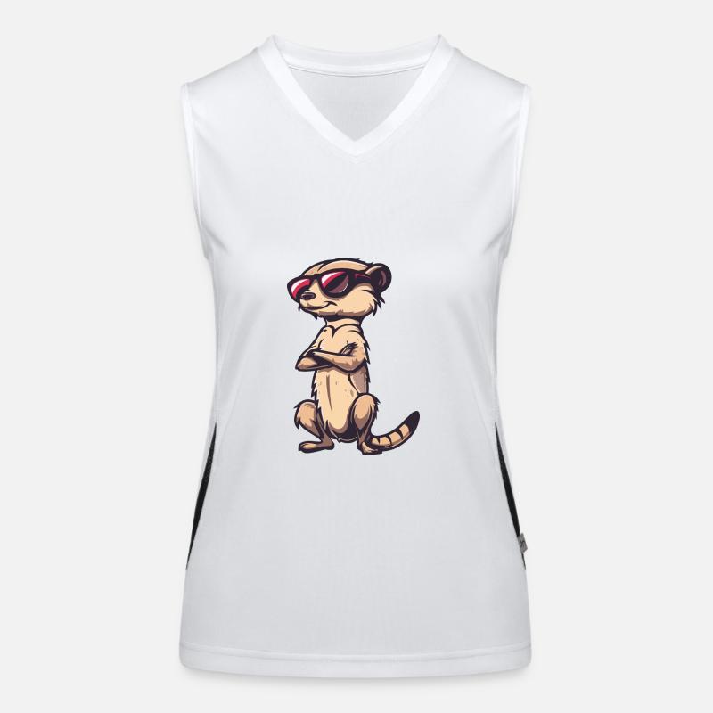 Erdmännchen Tier Funktionelles Kontrast-Tank Top für Frauen