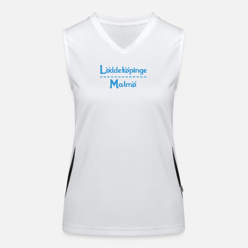 Löddeköpinge – Malmö Himmelblaues Design Funktionelles Kontrast-Tank Top für Frauen