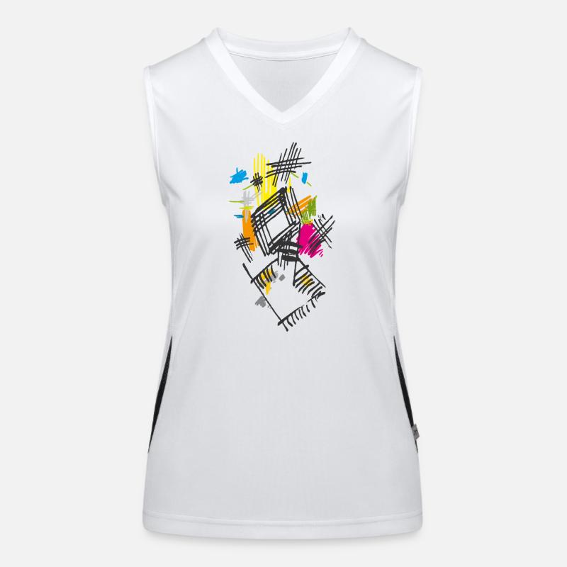 Kunst Abstrakt Funktionelles Kontrast-Tank Top für Frauen