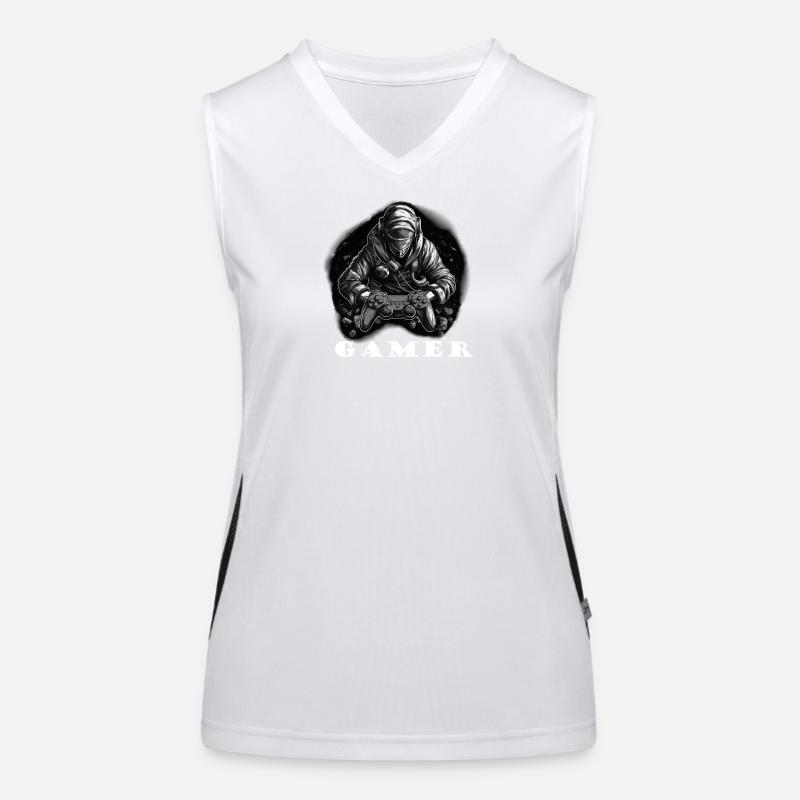 Gamer 2 weiß Funktionelles Kontrast-Tank Top für Frauen