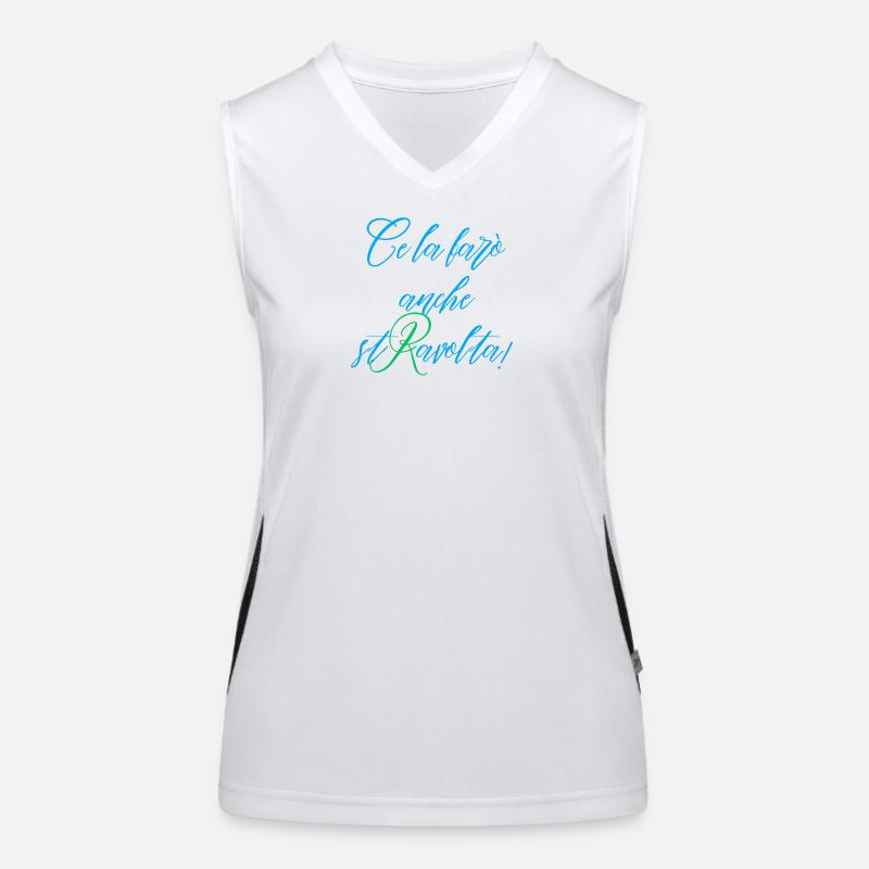 I'll also make it upset Blue and Green Women's Functional Contrast Tank Top