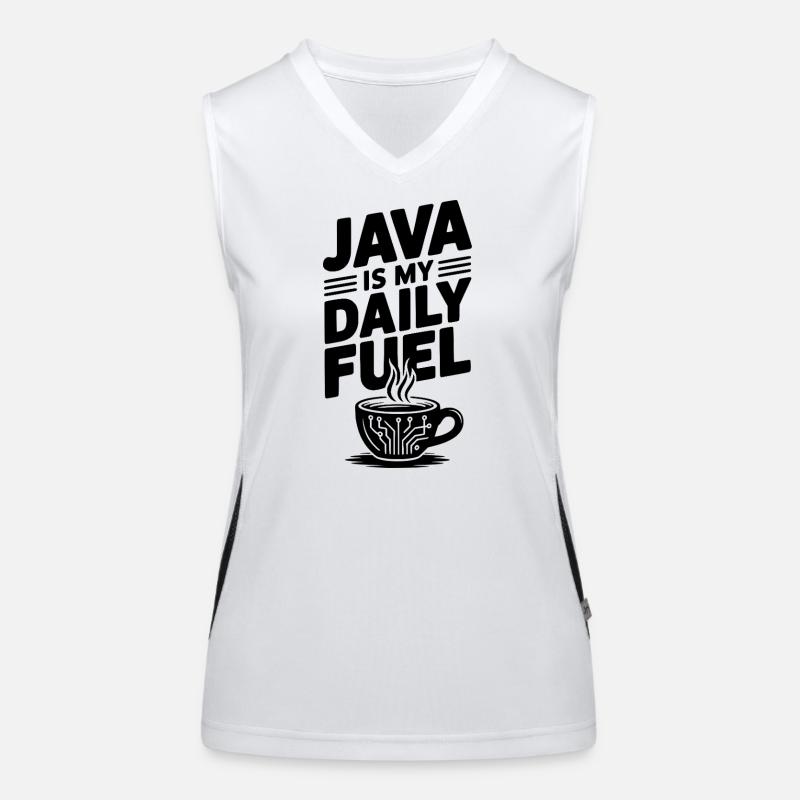 Java ist mein täglicher Treibstoff Funktionelles Kontrast-Tank Top für Frauen