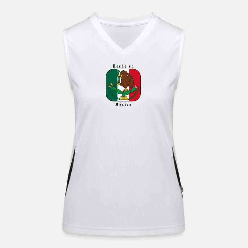 Hecho_en_México escudo Débardeur respirant contrasté Femme