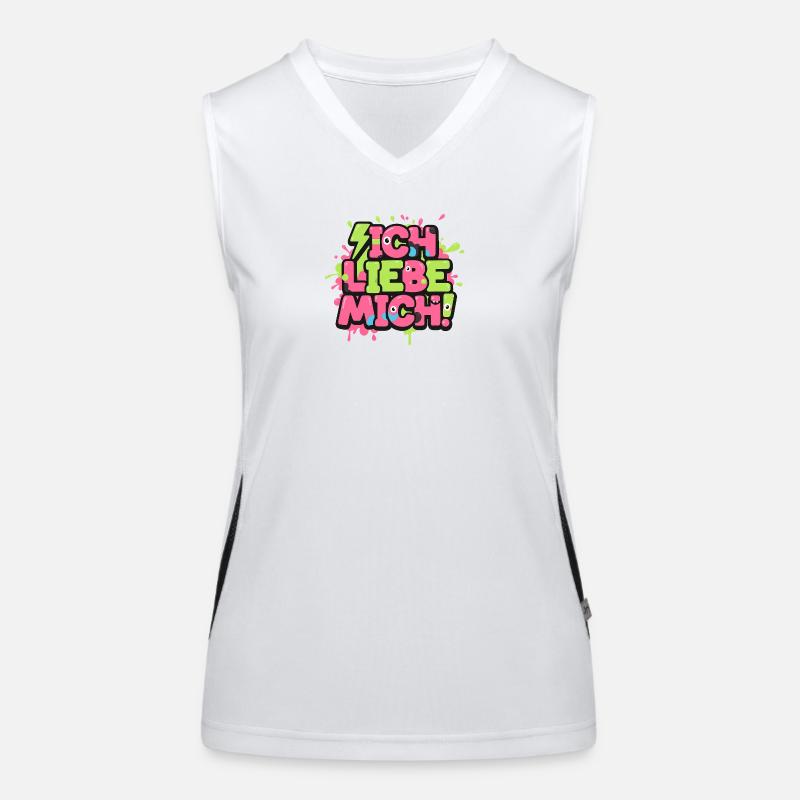 I Love Myself Graffiti Women's Functional Contrast Tank Top
