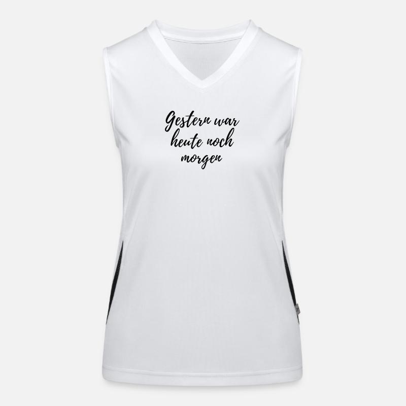Yesterday was still tomorrow – Calligraphy Spruc Women's Functional Contrast Tank Top