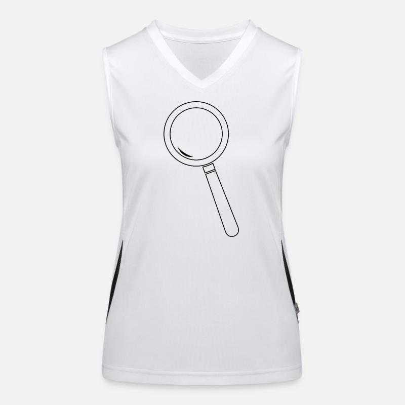 Magnifying glass Women's Functional Contrast Tank Top