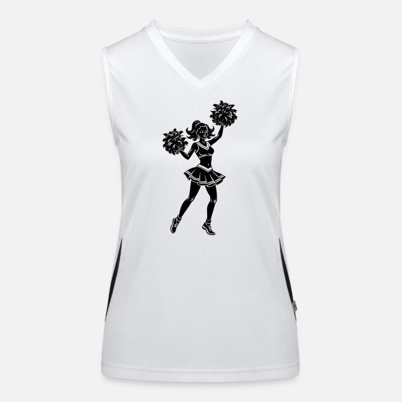 Cheerleader Funktionelles Kontrast-Tank Top für Frauen