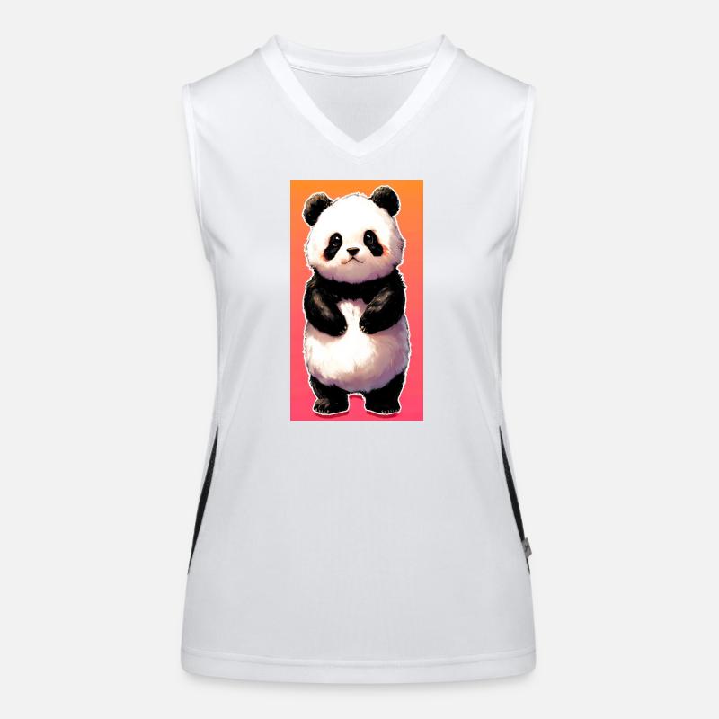 Panda Funktionelles Kontrast-Tank Top für Frauen