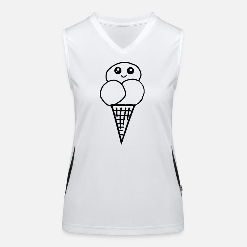 Eis Eiswaffel Eistüte Eiscreme Eiskrem Funktionelles Kontrast-Tank Top für Frauen
